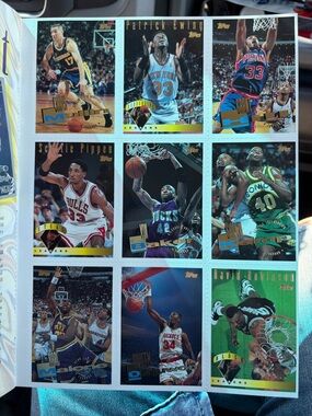 Topps Basketball Trading Card Sheet with Multicolor Player Images